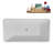 63" Streamline Soaking Freestanding Tub and Tray With Internal Drain-112235235