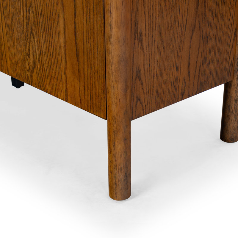 Kaplan Wood 3-Door Sideboard, Medium Oak