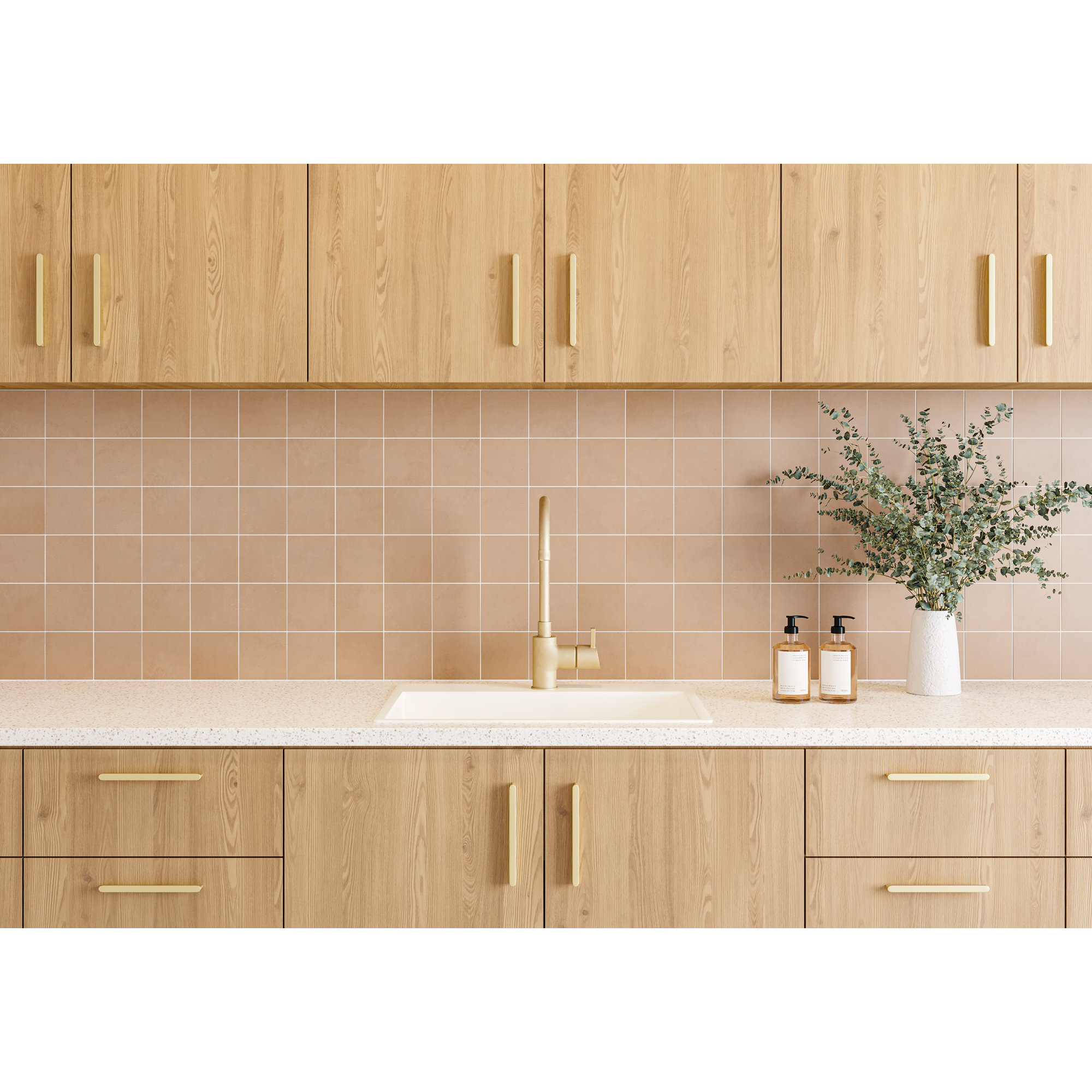 Sahara 4" x 4" Porcelain Wall & Floor Tile, Cotto