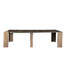 Console multifonctionnelle, extensible 118,50 po, construction, peu encombrante, brun, bureau extensible 118,83 po x 34,78 po x 31,62 po, maquillage, 119,02 lb-1465515635