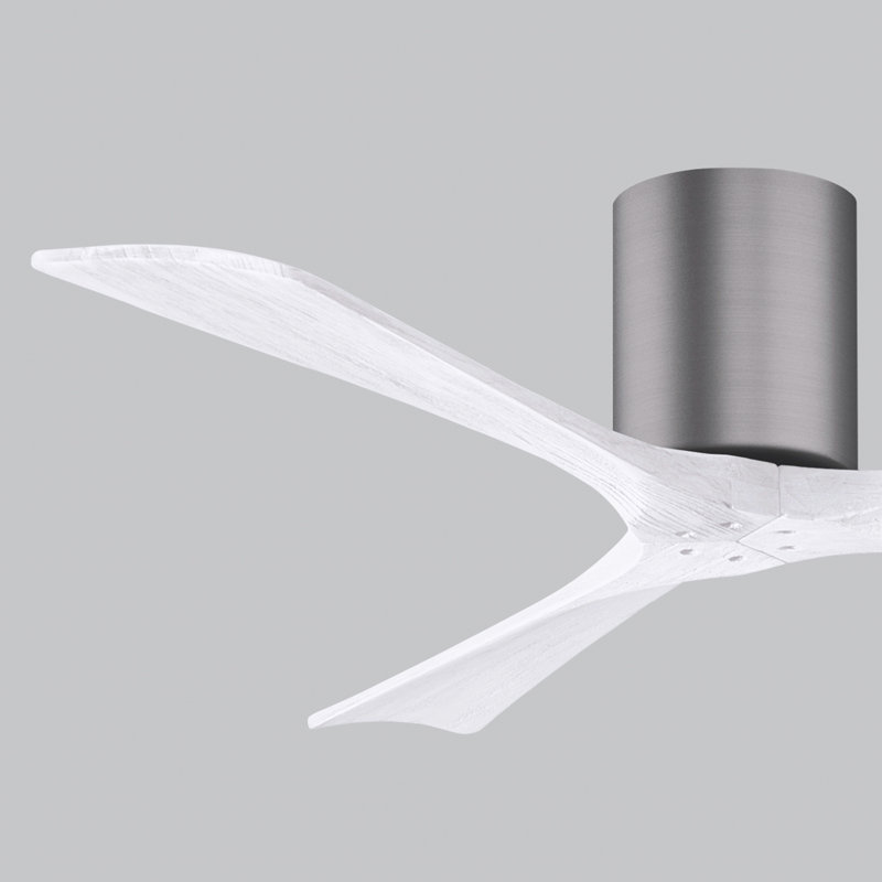 Irene Ceiling Fan, Matte White, Brushed Pewter, 52"
