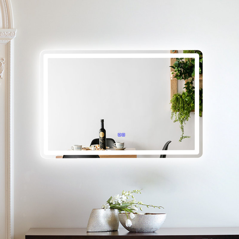 Bodine Glass Flat Wall Mirror, 24" x 36"