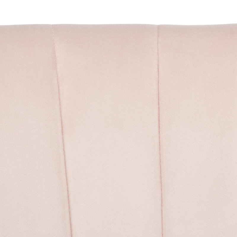Velveteen Velvet Side Chair, Light Pink