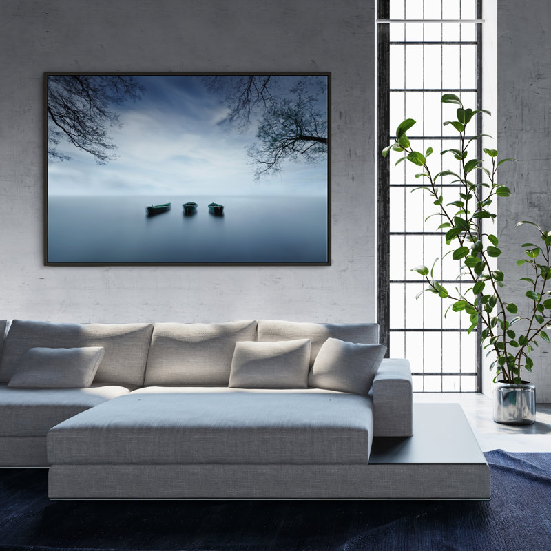 Print on Canvas, 102cm H x 152cm W, Black Floater Framed