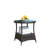 Outdoor Patio Furniture 1 Round Coffee Table With Clear Tempered Glass