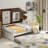 Twin Daybed with Trundle, Solid Wood Frame Guest Bed for Small Bedroom, No Box Spring Needed, White-118565104