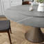 Ensemble de table de salle à manger ronde Mid-Century en pierre grise moderne avec plateau tournant (1 table, 4 chaises, 1 table, 6 chaises)-1329230555-1329230552