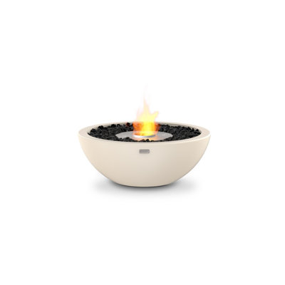 Mix Round Concrete Bio-Ethanol Smokeless Fire Pit with Lid