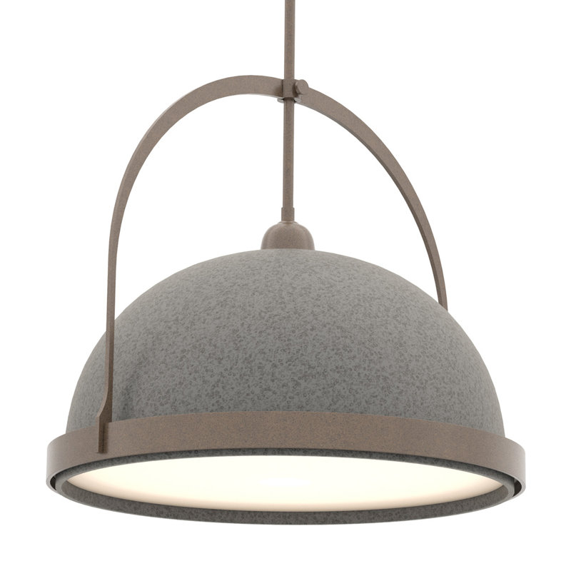 Atlas 1 - Light Single Dome Pendant, 22.3" - 67.3", Bronze, Natural Iron