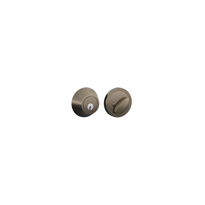 Dexter Single Cylinder Deadbolt, Antique Pewter