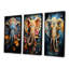 «Abstract Elephant Dreamscape Portrait», ensemble de 4 reproductions d'art mural éléphant-641743780-641743779