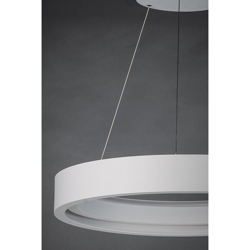 1 - Light Matte White LED Unique/Statement Pendant