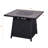 Square Steel Propane Fire Pit Table with Lid
