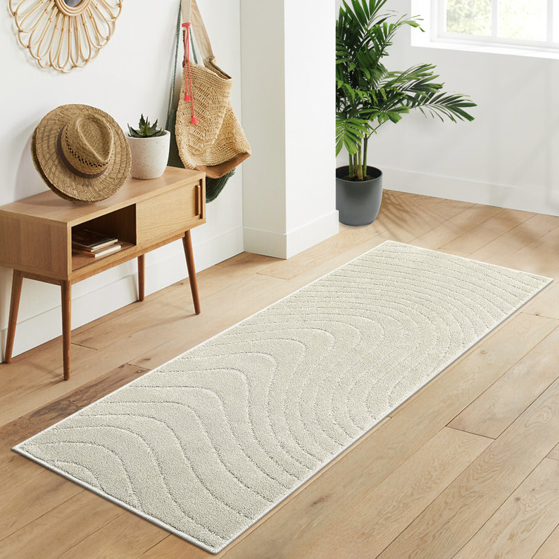 Alta Washable Geometric Rug, Tapis de couloir 2 pi x 6 pi