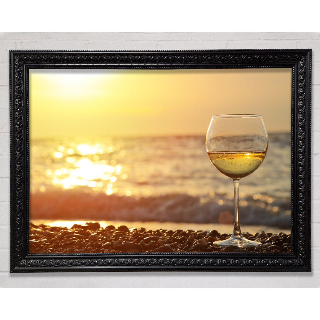 Wine On The Beach - Einzelne Bilderrahmen Kunstdrucke