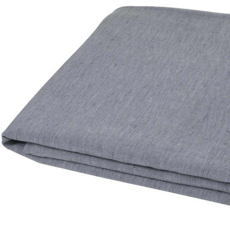 Drap double en lin gris ardoise
