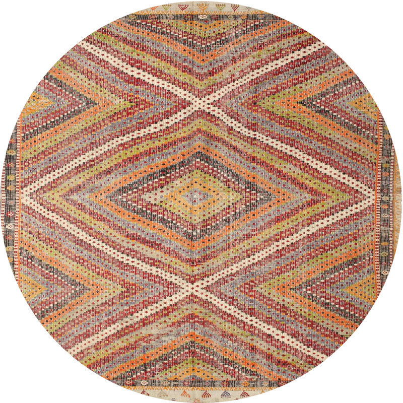 Southwestern Indoor Rug, Round 3'