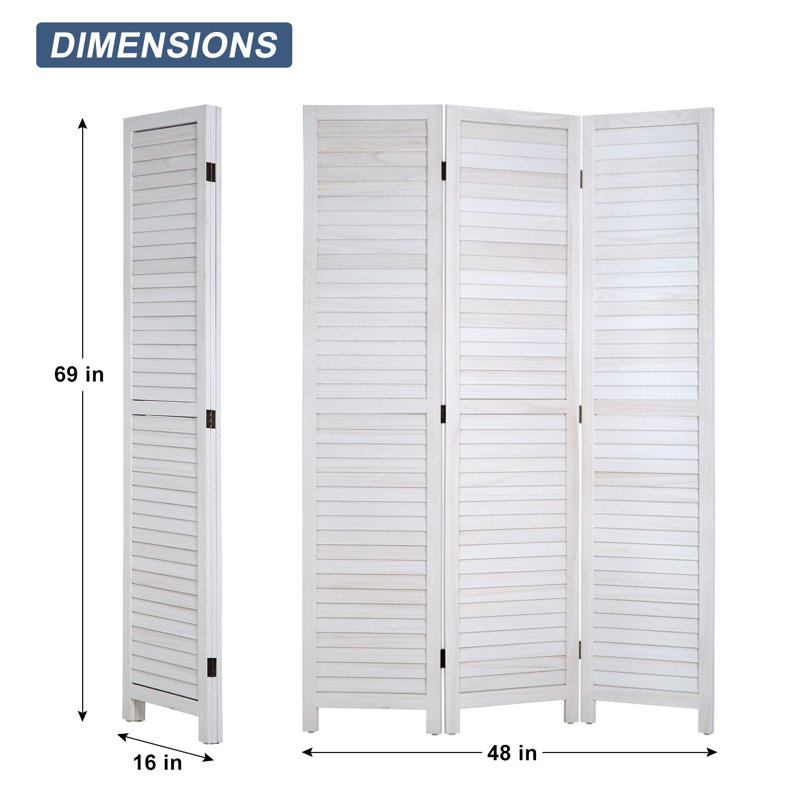 Cloison pliante 3 panneaux l 47,67 po x H 68,95 po Leeloo