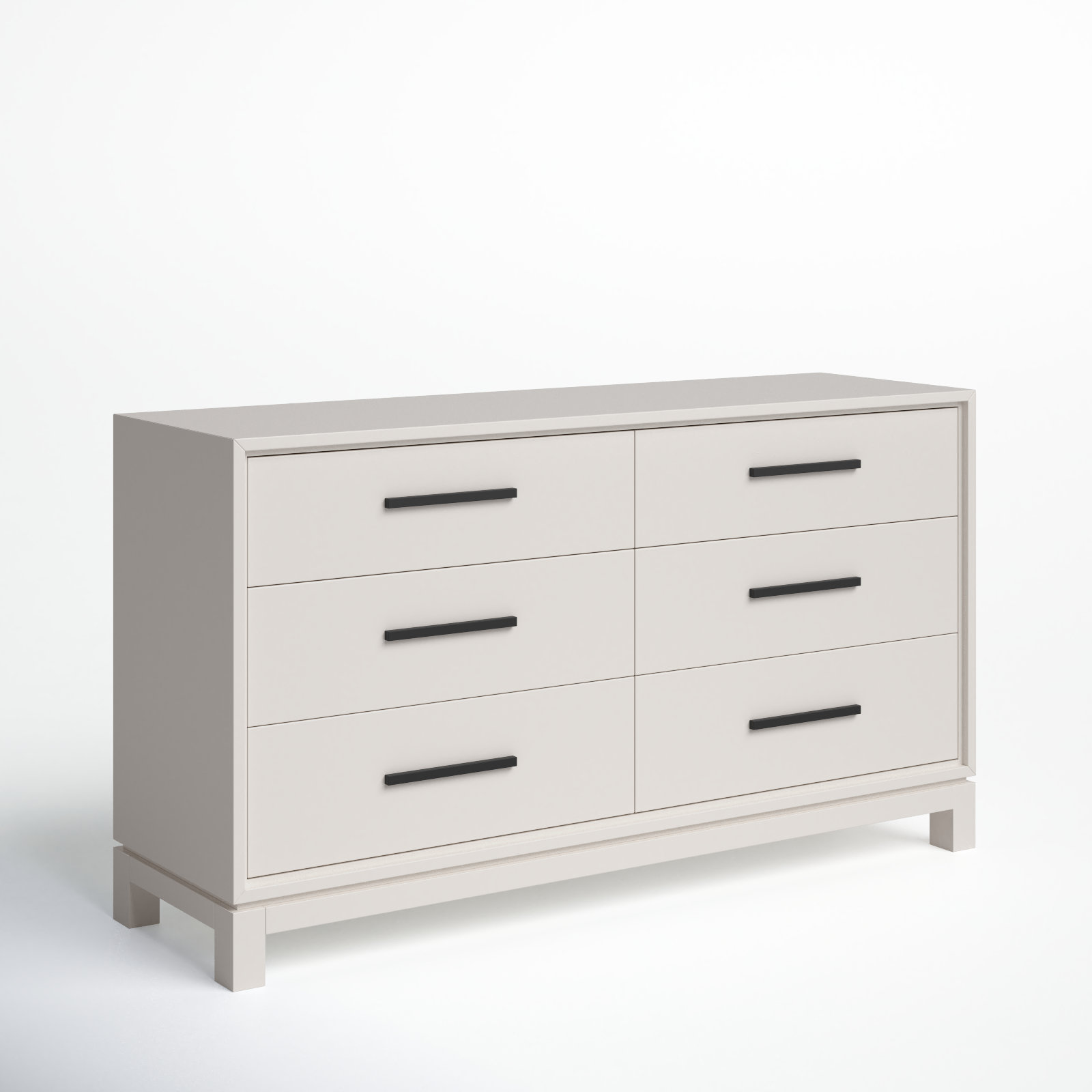 Wrightia 6 Drawer 60" W Dresser, Chalk White