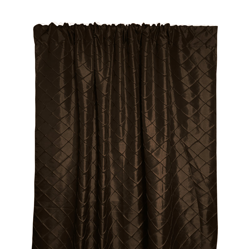 Gulshara Semi Sheer Curtain Single Panel, Brown, 54" W x 72" L