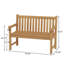 2-Person Teak Outdoor Patio Seating Group With Folding Round Table-2122764040