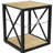 Modern End Table For Bedroom And Living Room, Tempered Glass Natural Wood Top, Industrial Side With 3 - Tier Efficient Storage Compact Smart Design-2096542285
