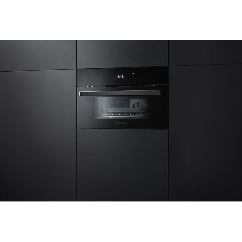 30"W. Steam Convection Oven, Black Glass