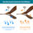 60 Inch Indoor Modern Ceiling Fan With 6 Speed Remote Control 3 Solid Wood Blade For Living Room