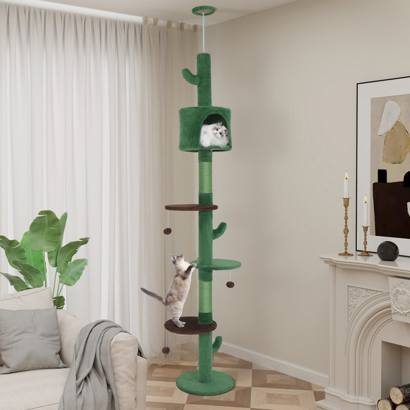 220cm H Cat Tree, Green