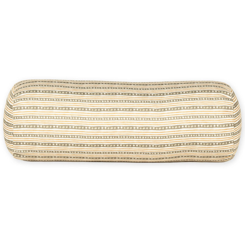 Coussin en polyester Weatherford, Polyester, Herbe rayée, Traversin H 8 po x l 21 po