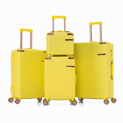 4-Piece Hard Luggage, 360 ° Dual Rotating Four-Wheel Luggage, Password Lock, Lightweight Universal Wheel Luggage, Portable Luggage.