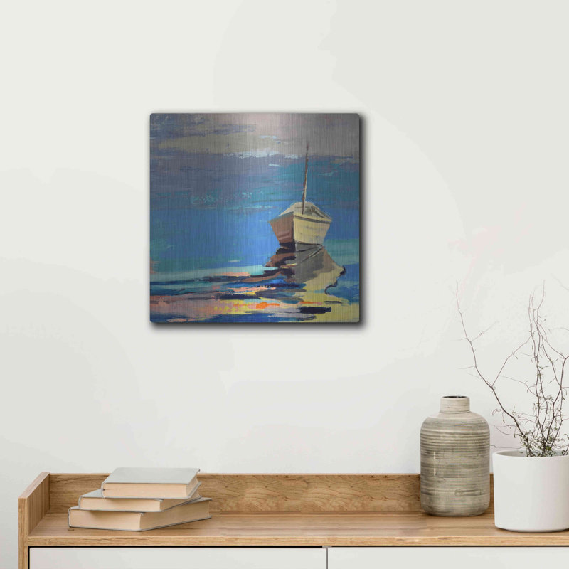 «Blue Bay» par Beth Forst, H 12 po x l 12 po