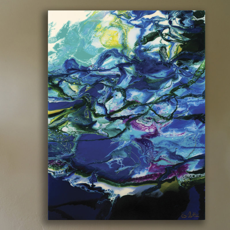 Moon Tide by Barbara Biolotta - Wrapped Canvas Painting, 81cm H x 61cm W x 4cm D