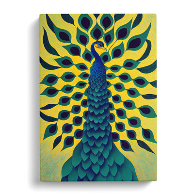 Peacock Abstract No.5 - Wrapped Canvas