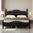 Modern Rustic Solid Wood Platform Bed with Durable Slat Support-437724206-437724200