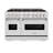 ZLINE 48 in. Classic Double Oven Dual Fuel Satin Steel Stainless Range w/ 8 Burners