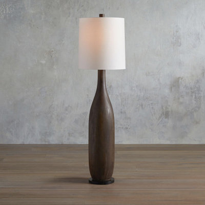 Lampe sur pied American Country rétro, lampe sur pied en bois massif vieilli pour le salon et la chambre à coucher
