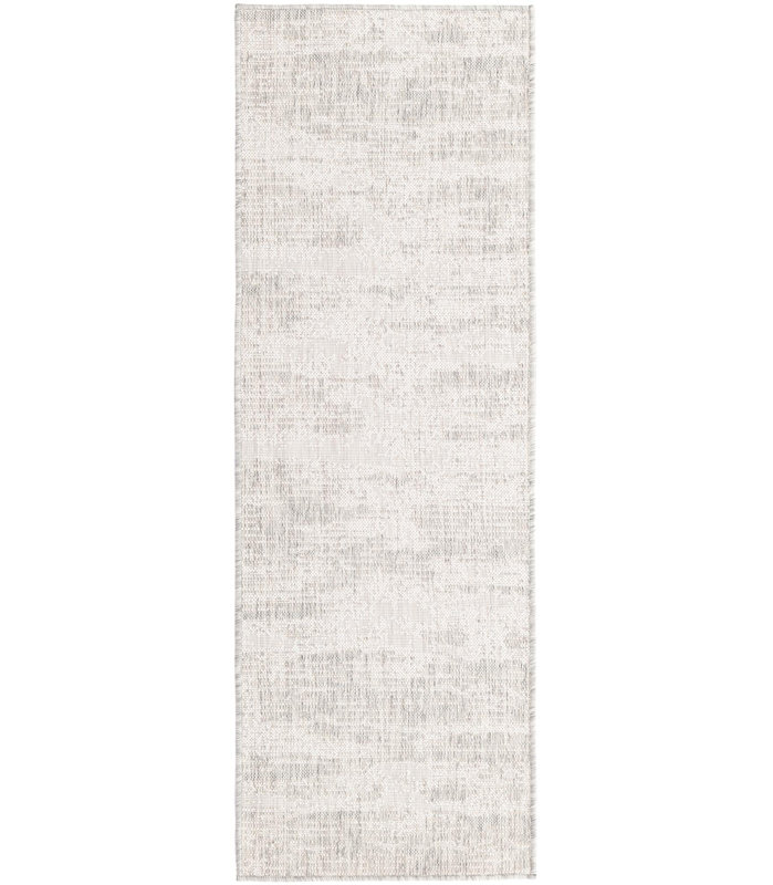 Bruss Gray Indoor/Outdoor Modern Rug, Runner 2' x 8'