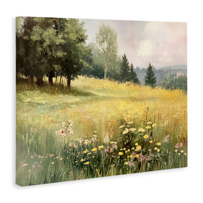 Toile Lush Summer Meadow, design par LSR Creative Studio