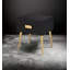 Table de bout noire et dorée