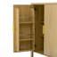 Armoire de rangement moderne à rayures avec porte arrière, tablettes réglables et poignées en aluminium pour le salon et la salle à manger-1604363900