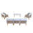 Vine 4-Piece Conversation Set In White