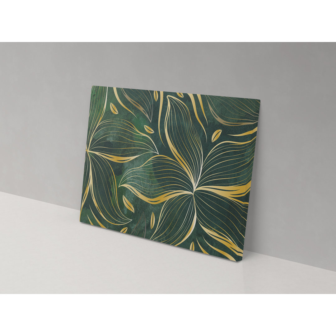 Golden Petals - Wrapped Canvas Painting
