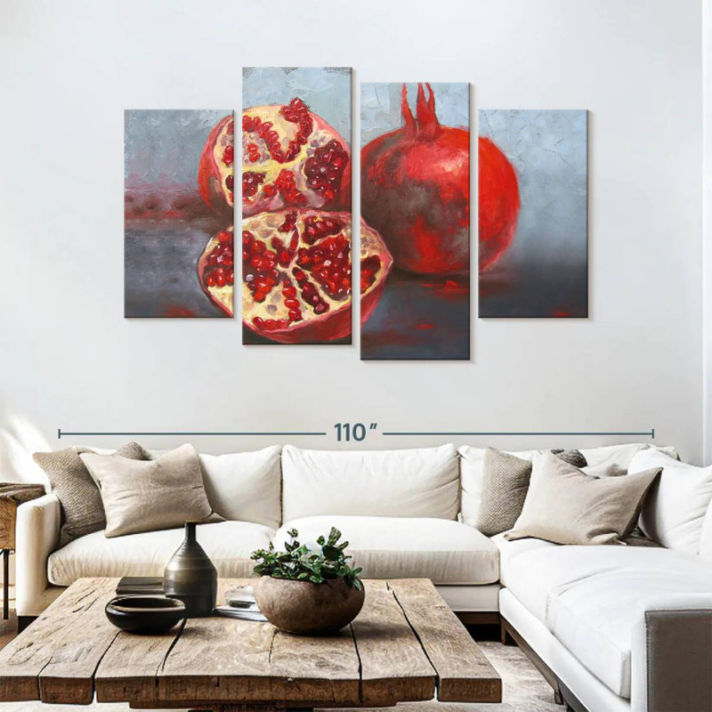 Yarlin Pomegranates, 54'' H x 84'' W