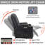 Fauteuil inclinable gris à massage massant en chenille avec porte-gobelet-1422996576