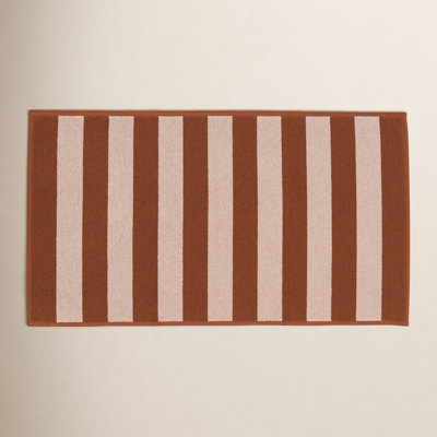 Tapis de bain en ratine simple rayé
