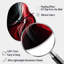 Horloge murale abstraite rouge et noire Contemplative VI - Vagues-105483596