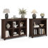 Farmhouse 2-Tier Bookcase & 6-Cube Bookshelf Set