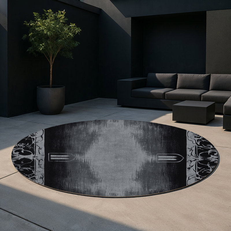 Moonshadow Grace Indoor And Outdoor Area Rug, Round 5'