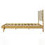 Cadre en bois d'hévéa de qualité supérieure avec tête de lit, design moderne Mid-Century-2098548286